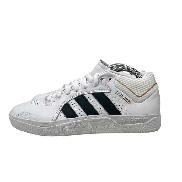 Adidas Tyshawn Cloud White Core Black Gold Metallic Shoes IF4625 Men's Size 7-11 - Picture 3 of 9